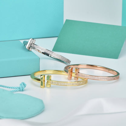 [⭐JeweliWhal]WIDE DIAMONDS HINGED BANGLE