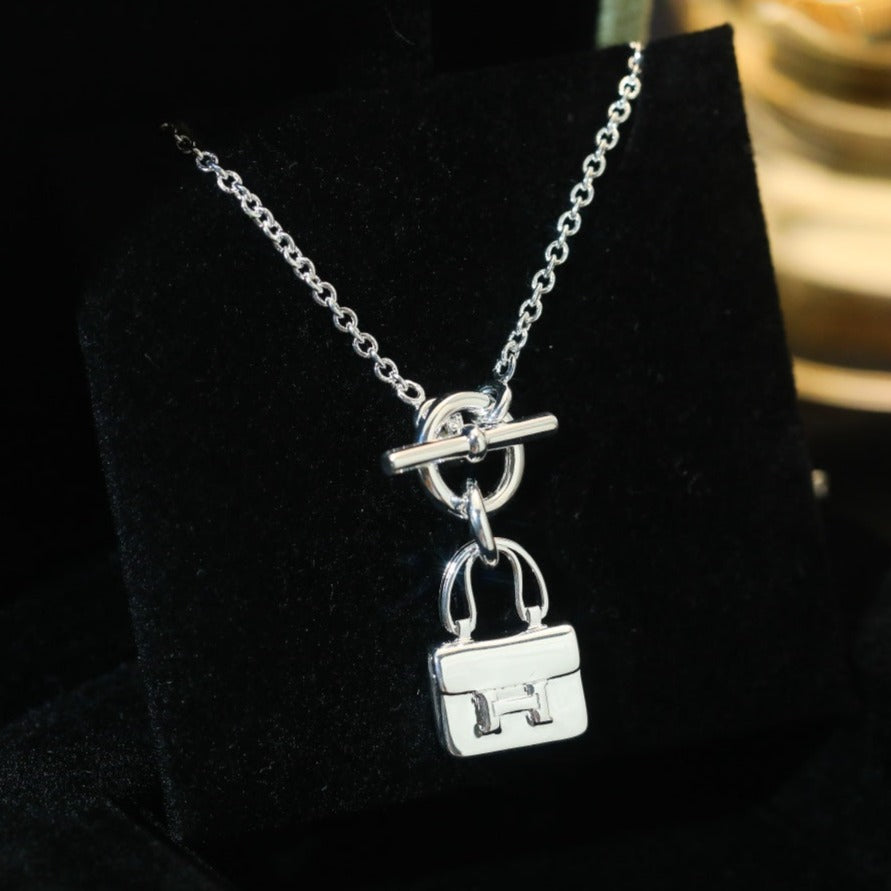 [⭐⭐JeweliWhal]POP H PEDANT SILVER NECKLACE