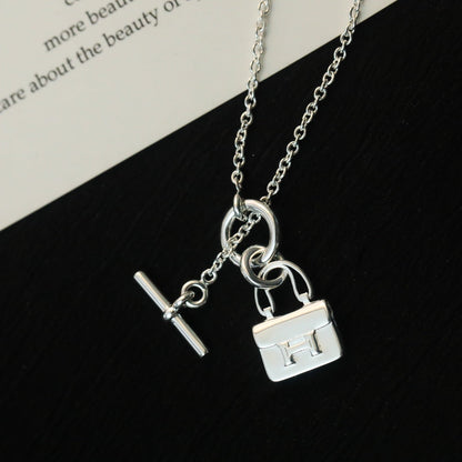 [⭐⭐JeweliWhal]POP H PEDANT SILVER NECKLACE