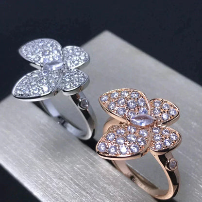 [⭐⭐JeweliWhal]BUTTERFLY PINK GOLD DIAMOND RING