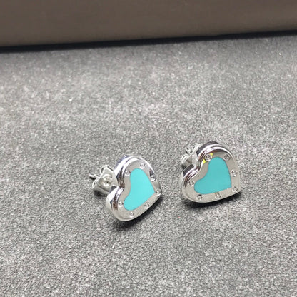 [⭐JeweliWhal]HEART STUD SILVER EARRINGS