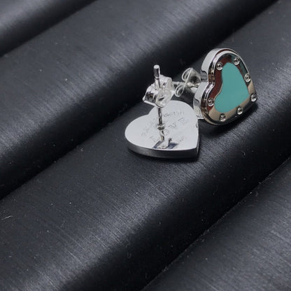 [⭐JeweliWhal]HEART STUD SILVER EARRINGS