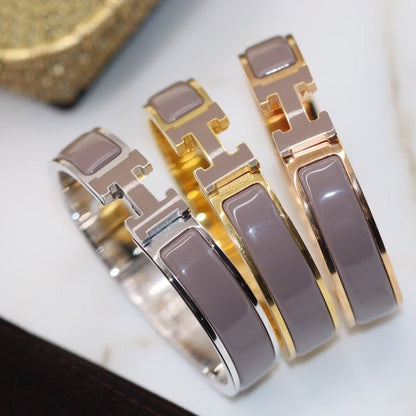 [⭐⭐JeweliWhal]H BRACELET 12MM BROWN
