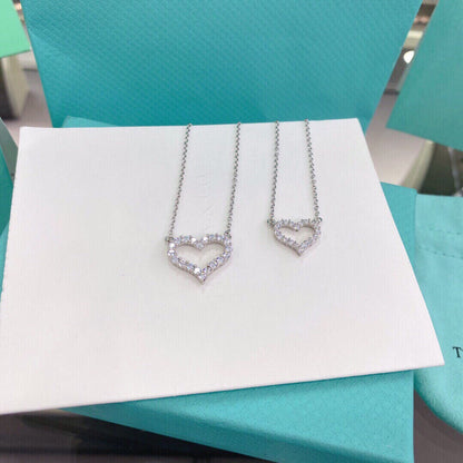 [⭐JeweliWhal]HEART-SHAPED DIAMOND NECKLACE