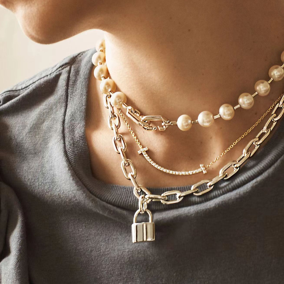 [⭐JeweliWhal]HARDWEAR PEARL WRAP NECKLACE