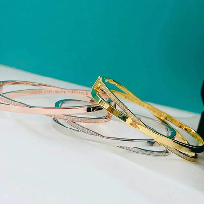 [⭐JeweliWhal]NARROW HINGED BANGLEIN WITH DIAMONDS SMALL