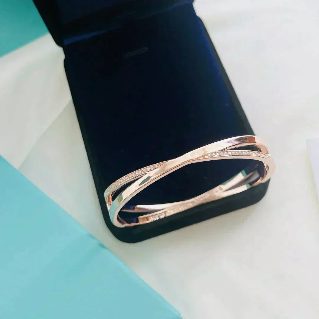 [⭐JeweliWhal]NARROW HINGED BANGLEIN WITH DIAMONDS SMALL