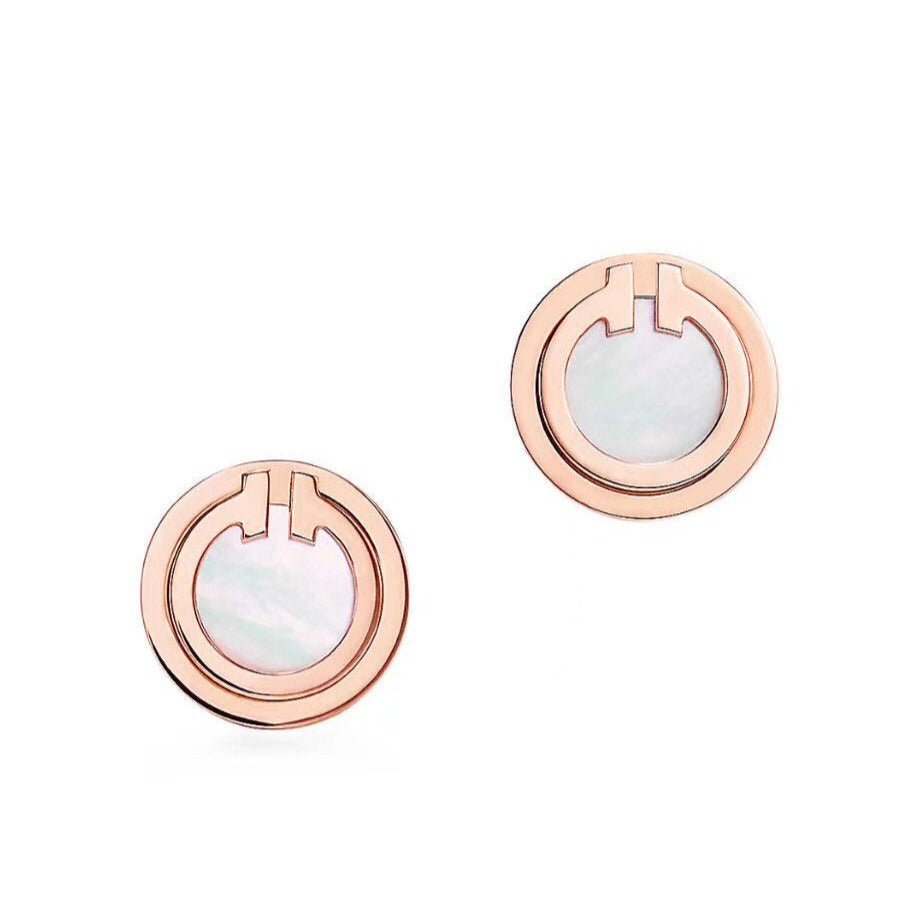 [⭐JeweliWhal]PEARL CIRCLE EARRINGS MOTHER