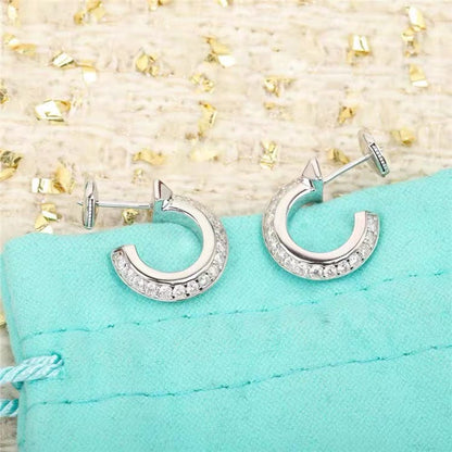 [⭐JeweliWhal]HOOP EARRINGS IN ROSE GOLD WITH DIAMONDS