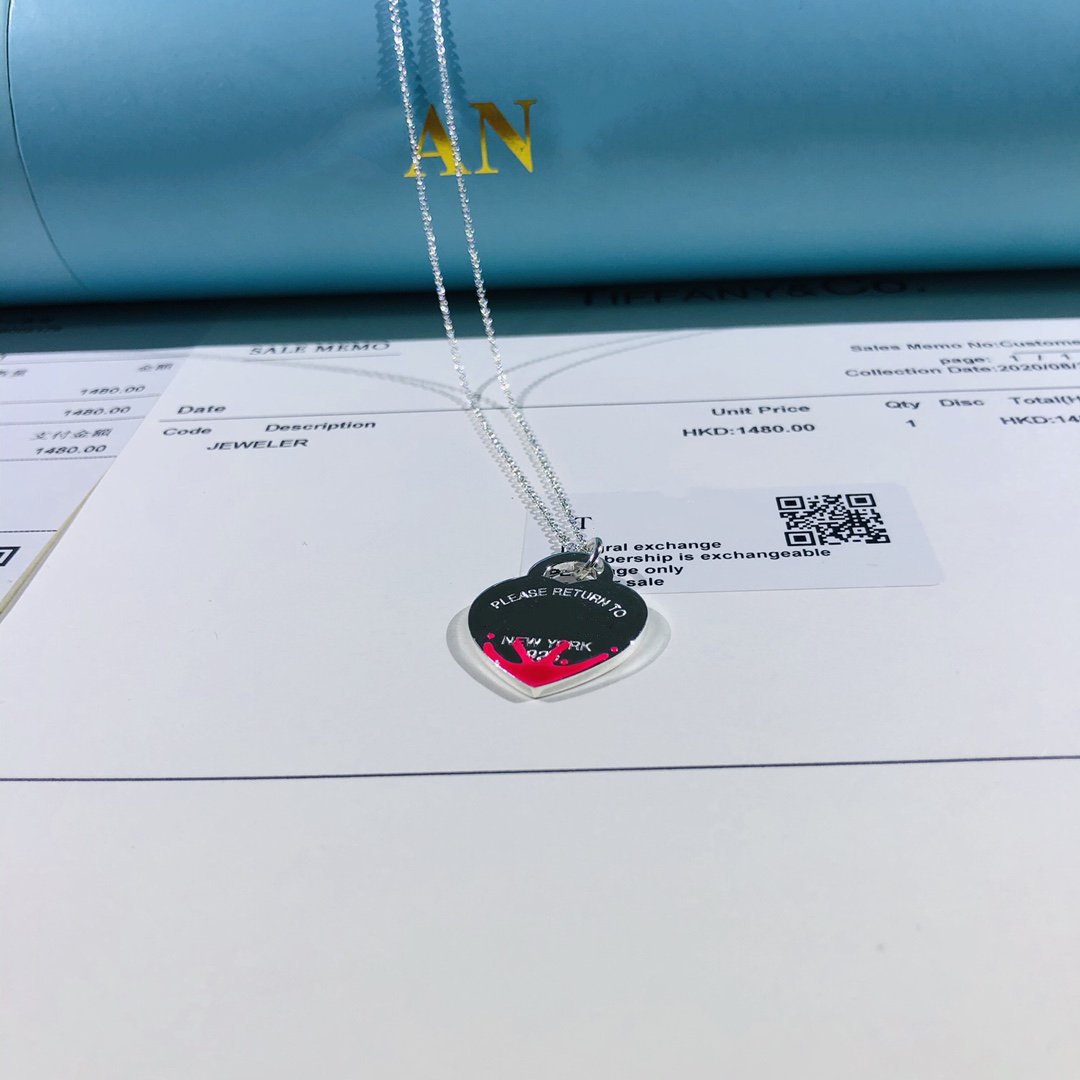 [⭐JeweliWhal]COLOUR HEART SPLASH TAG NECKLACE