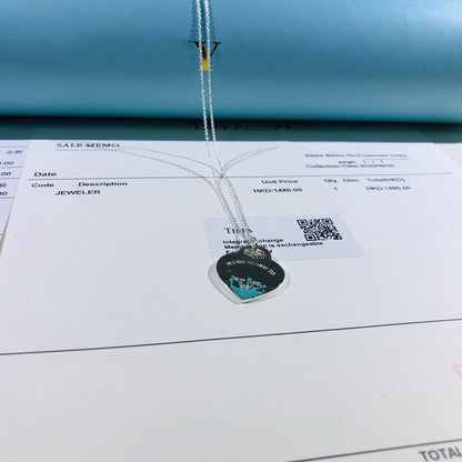 [⭐JeweliWhal]COLOUR HEART SPLASH TAG NECKLACE