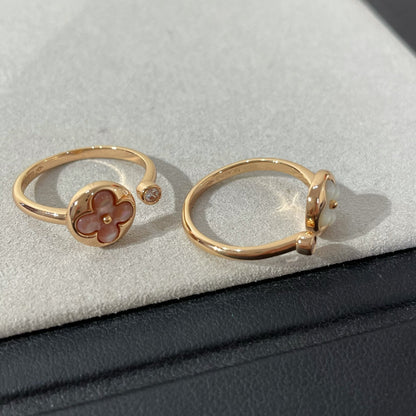 [⭐⭐JeweliWhal]SUN 1 DIAMOND PINK MOP RING