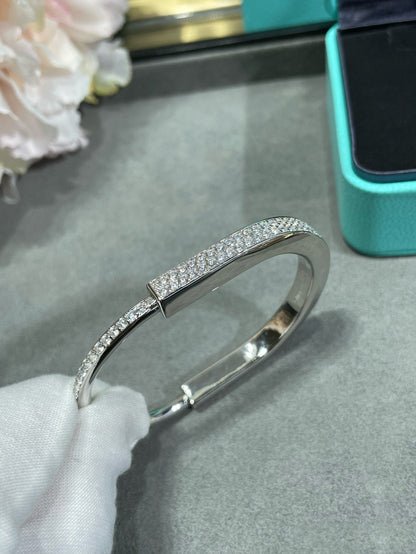 [⭐JeweliWhal]LOCK BRACELET DIAMOND PAVED