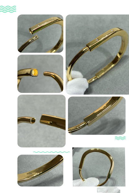 [⭐JeweliWhal]LOCK BRACELET 8 DIAMOND