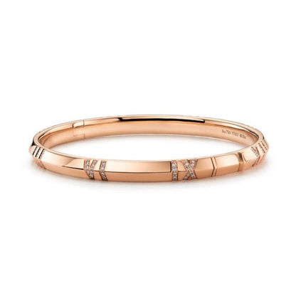 [⭐JeweliWhal]ATLAS BRACELET 6MM DIAMOND PINK GOLD