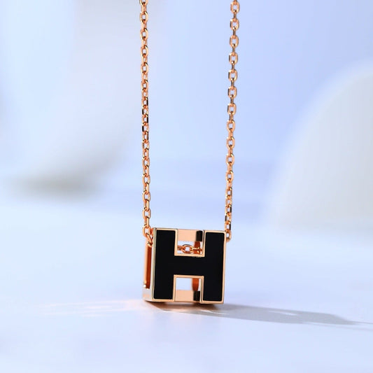 [⭐⭐JeweliWhal]H CAGE PINK GOLD NECKLACE