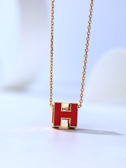[⭐⭐JeweliWhal]H CAGE ピンクゴールド ネックレス