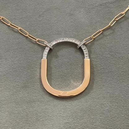 [⭐JeweliWhal]LOCK DIAMOND NECKLACE