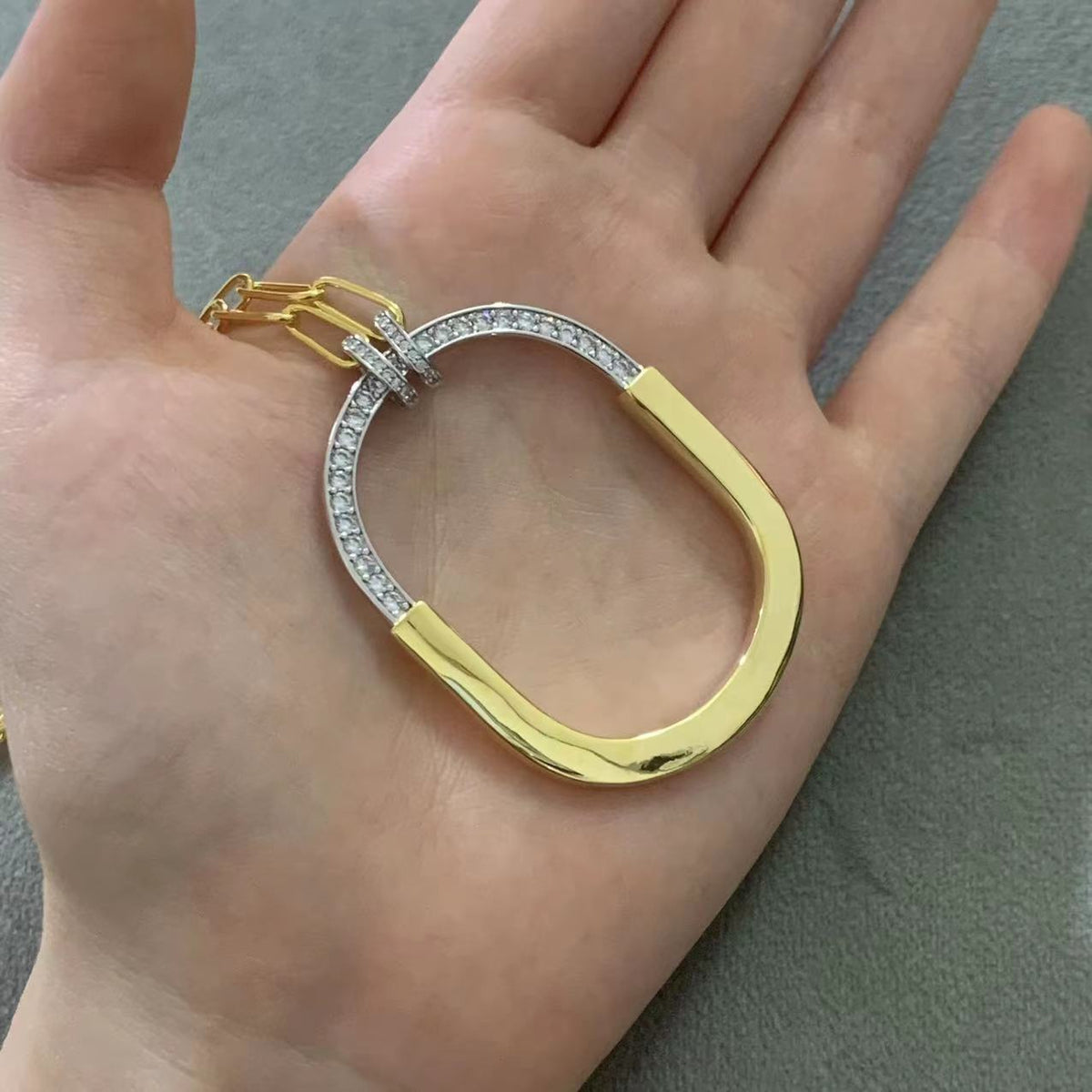[⭐JeweliWhal]LOCK DIAMOND NECKLACE