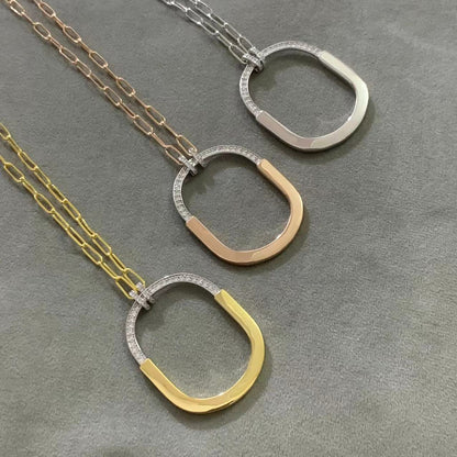 [⭐JeweliWhal]LOCK DIAMOND NECKLACE
