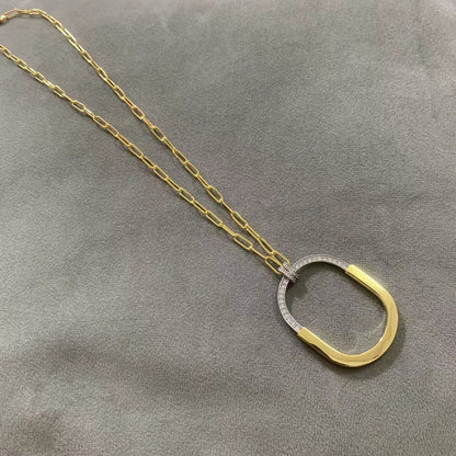 [⭐JeweliWhal]LOCK DIAMOND NECKLACE