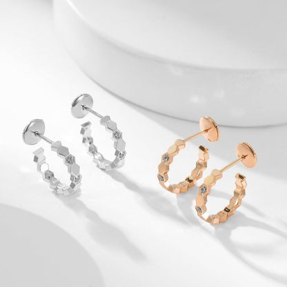 [⭐⭐JeweliWhal]BEE LOVE ダイヤモンドフープピアス