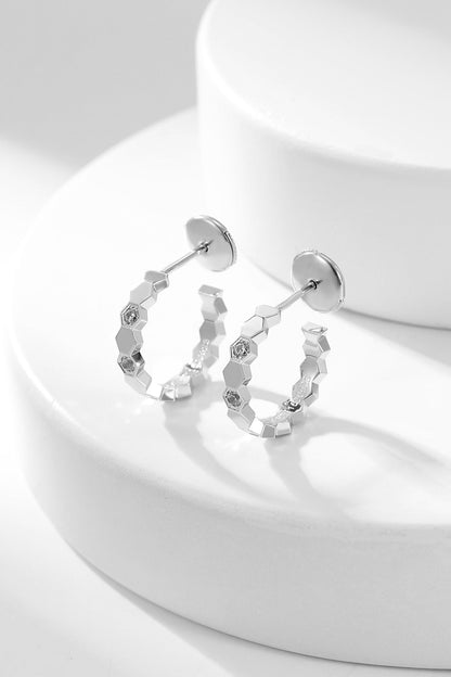 [⭐⭐JeweliWhal]BEE LOVE ダイヤモンドフープピアス