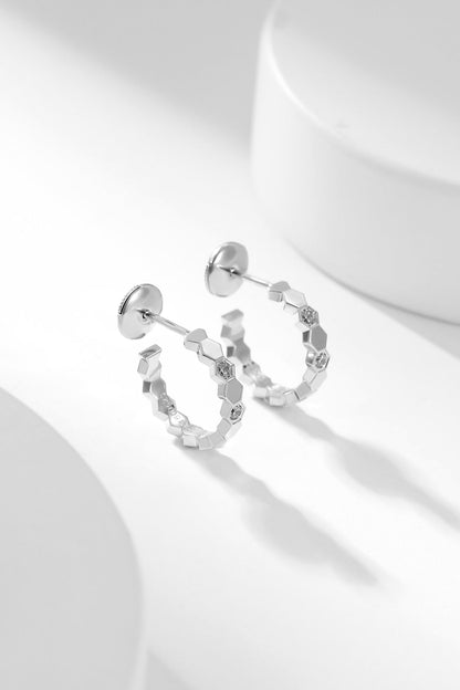 [⭐⭐JeweliWhal]BEE LOVE ダイヤモンドフープピアス