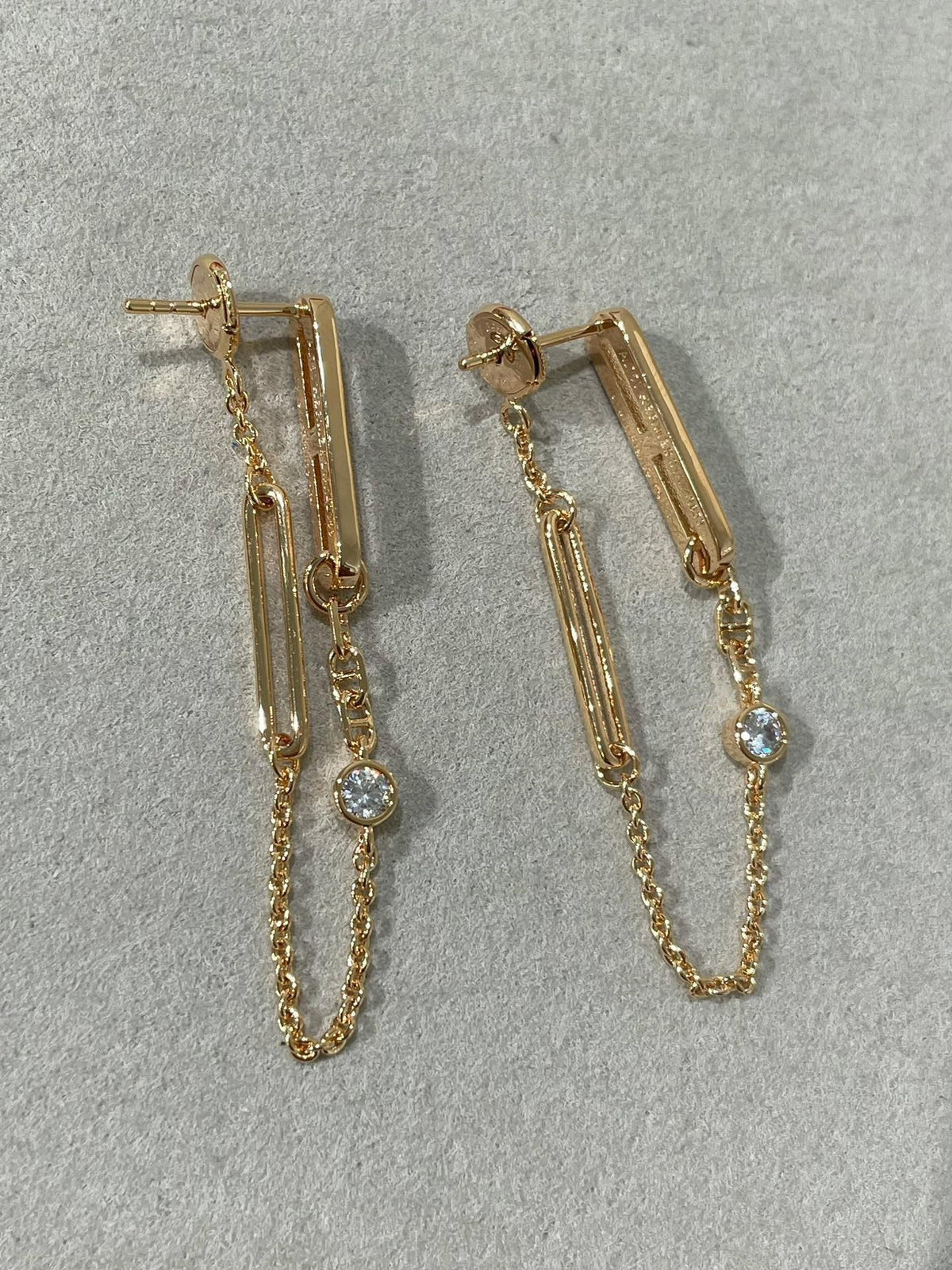 [⭐⭐JeweliWhal]CHAINE CHAOS DIAMOND DROP EARRINGS