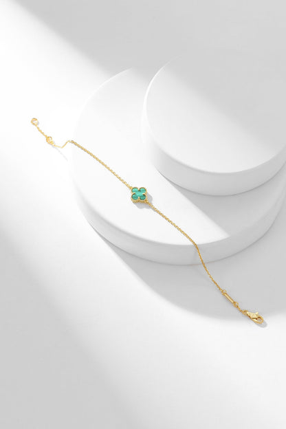 [⭐⭐JeweliWhal]CLOVER BRACELET MALACHITE 1 MOTIF
