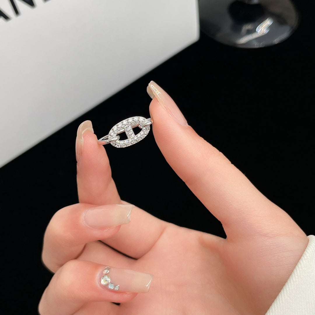 [⭐⭐JeweliWhal]RONDE SMALL SILVER DIAMOND RING