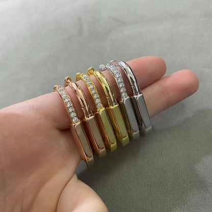 [⭐JeweliWhal]LOCK MEDIUM DIAMNOND EARRINGS