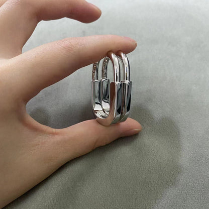 [⭐JeweliWhal]LOCK MEDIUM EARRINGS