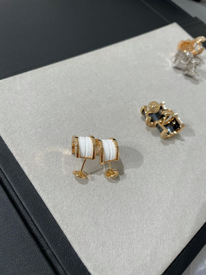 [⭐⭐JeweliWhal]ZERO 1 PINK GOLD CERAMIC EARRINGS