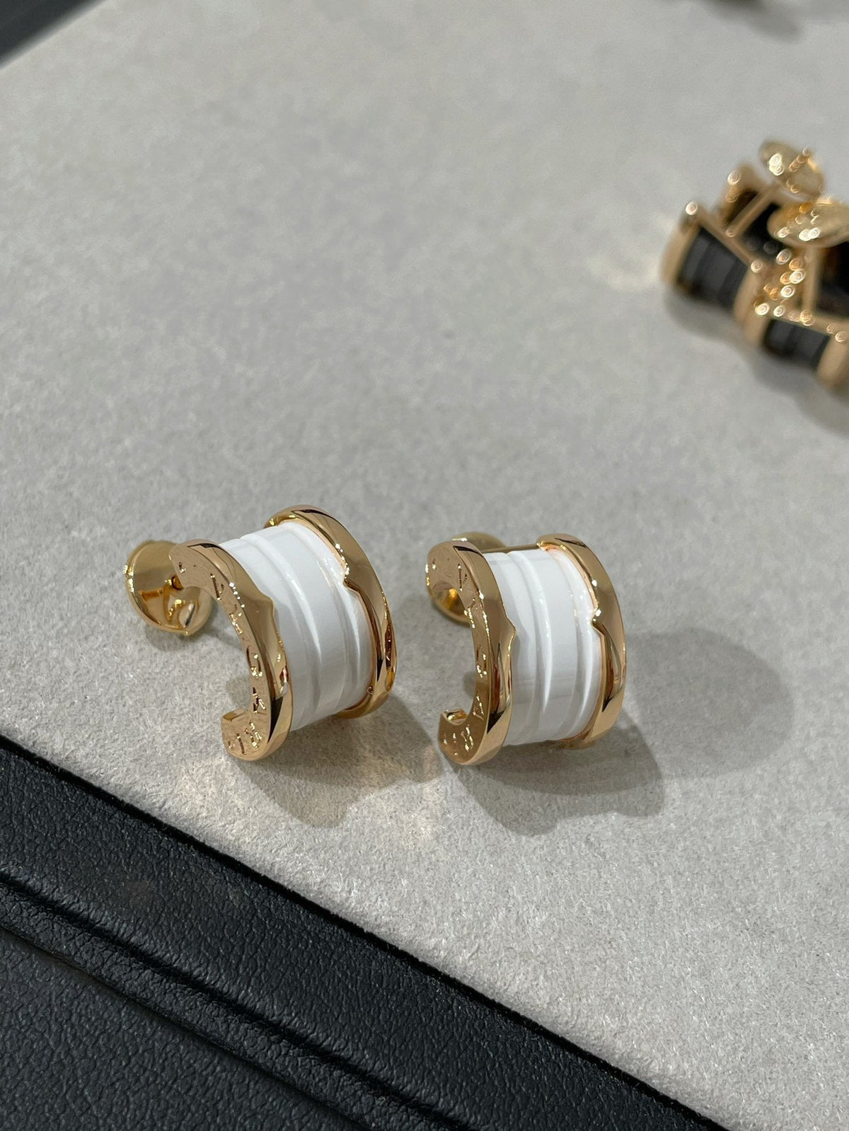[⭐⭐JeweliWhal]ZERO 1 PINK GOLD CERAMIC EARRINGS