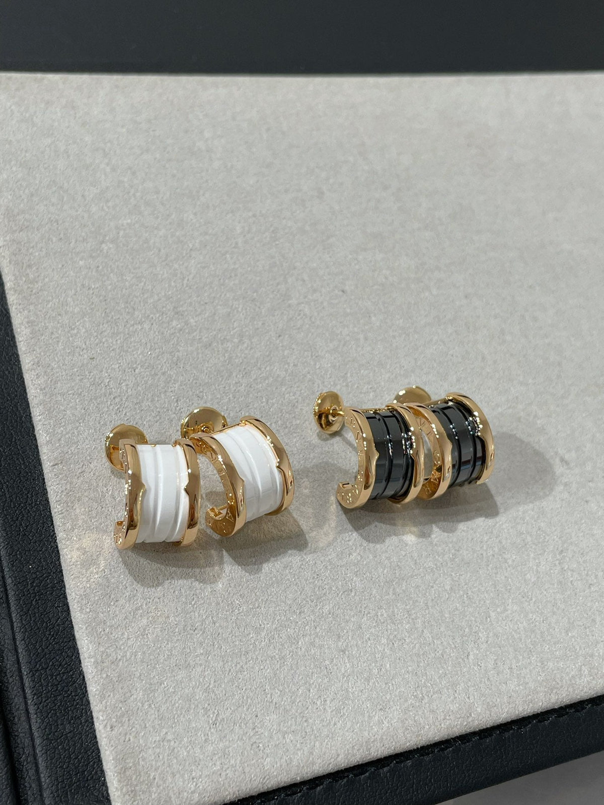 [⭐⭐JeweliWhal]ZERO 1 PINK GOLD CERAMIC EARRINGS
