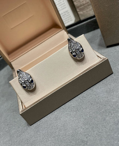 [⭐⭐JeweliWhal]SERPENT DIAMOND STUD EARRINGS