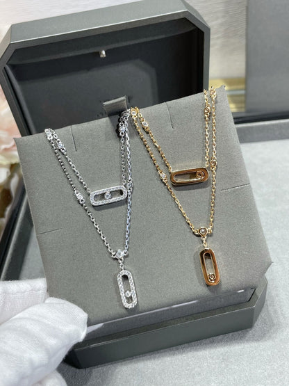 [⭐⭐JeweliWhal]MOVE 2 ROW DIAMOND NECKLACE