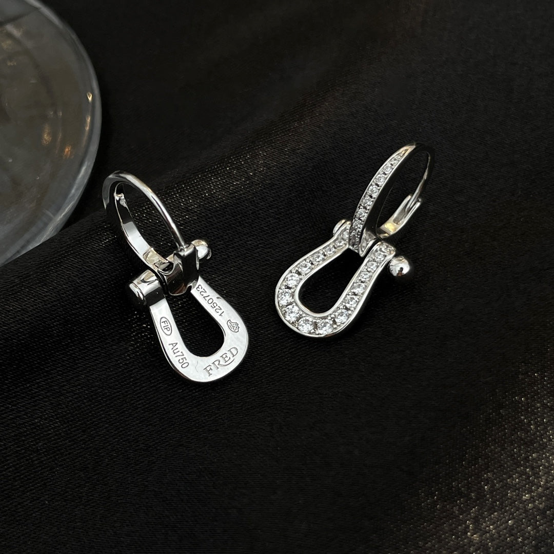 [⭐⭐JeweliWhal]FORCE 10 FULL DIAMOND DROP EARRINGS MEDIUM MODEL