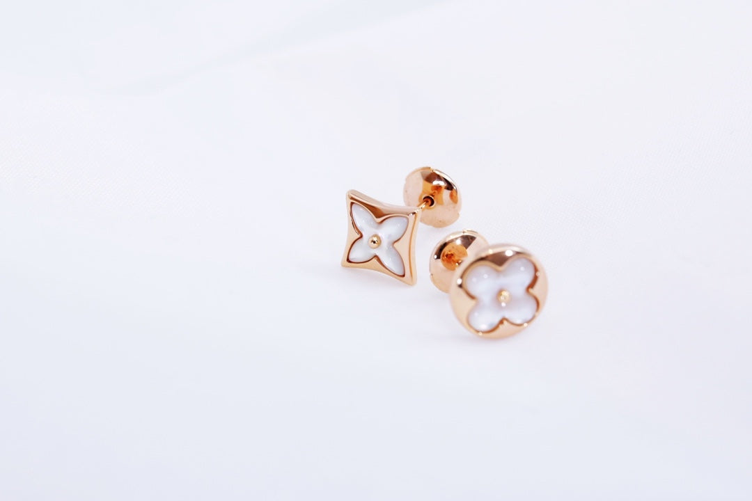 [⭐⭐JeweliWhal]STAR AND SUN PINK GOLD MOP STUD EARRINGS