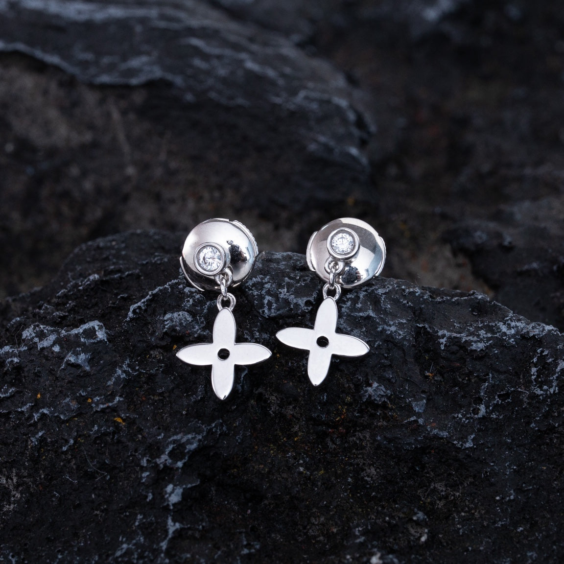 [⭐⭐JeweliWhal]VIDYLLE SILVER DIAMOND MINI DROP EARRINGS