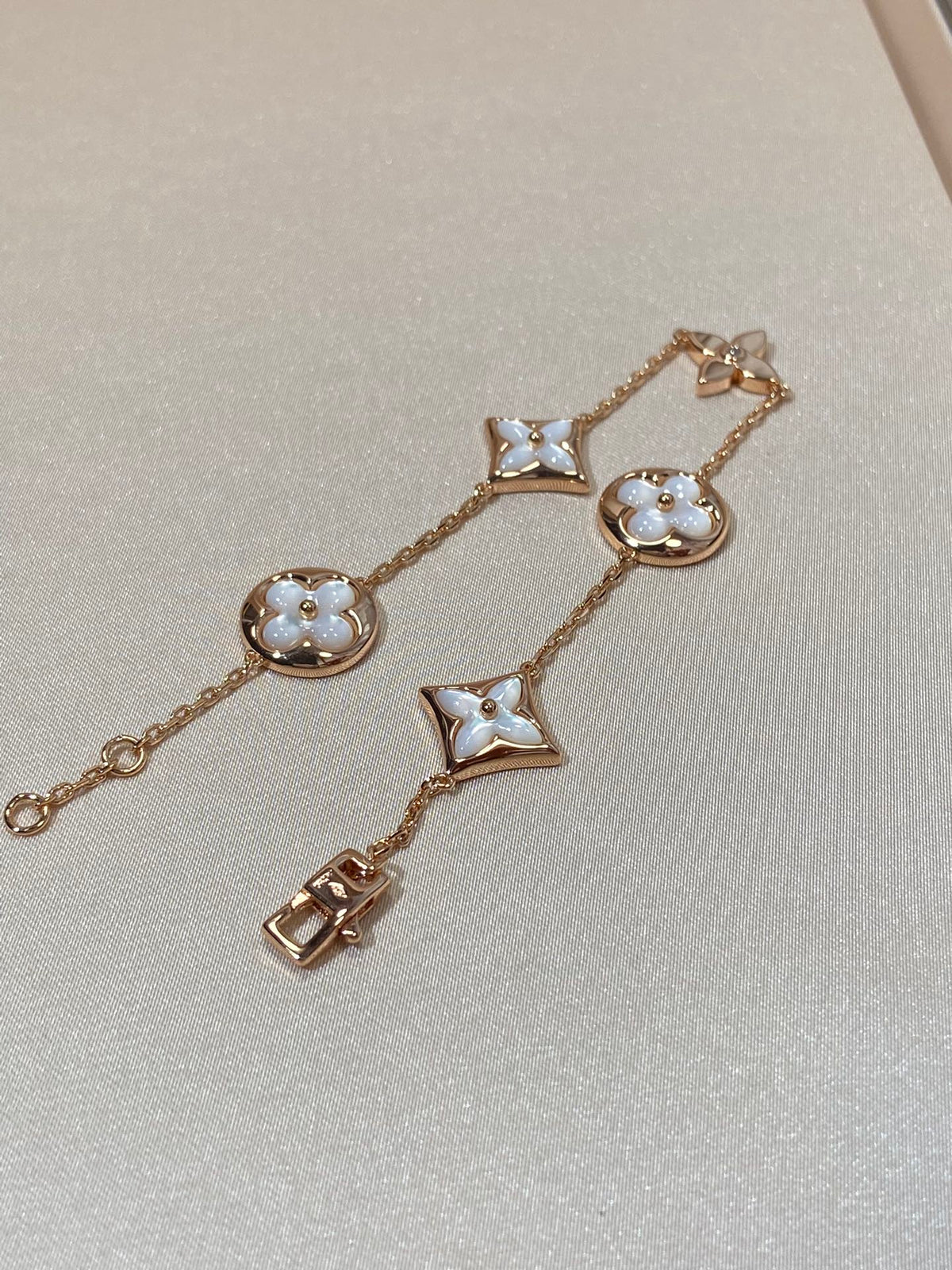 [⭐⭐JeweliWhal]STAR AND SUN 5 MOTIF MOP PINK GOLD BRACELET