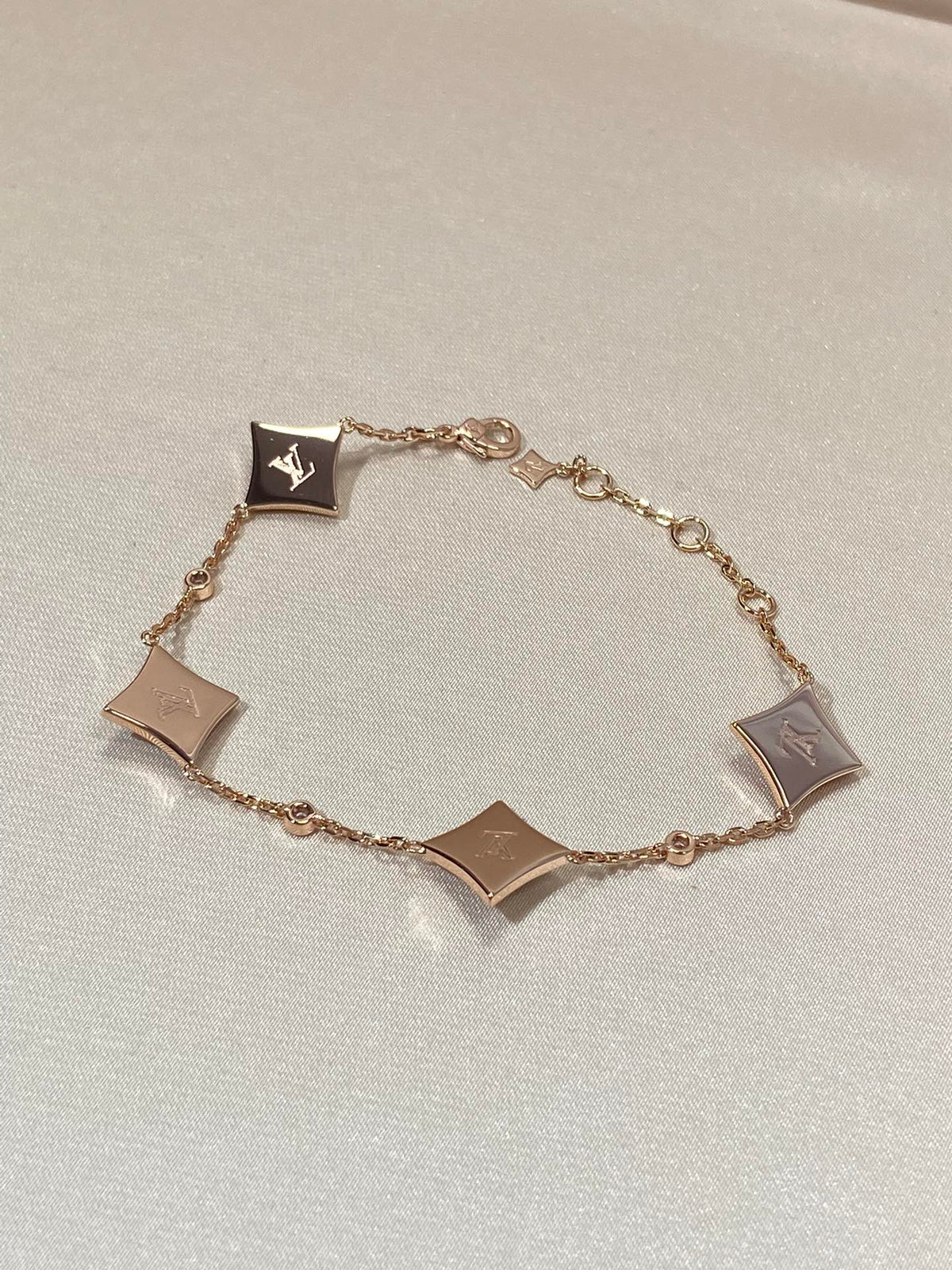 [⭐⭐JeweliWhal]STAR 4 MOTIF MOP DIAMOND PINK GOLD BRACELET