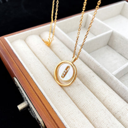 [⭐⭐JeweliWhal]Demo MOVE MOP PINK GOLD NECKLACE