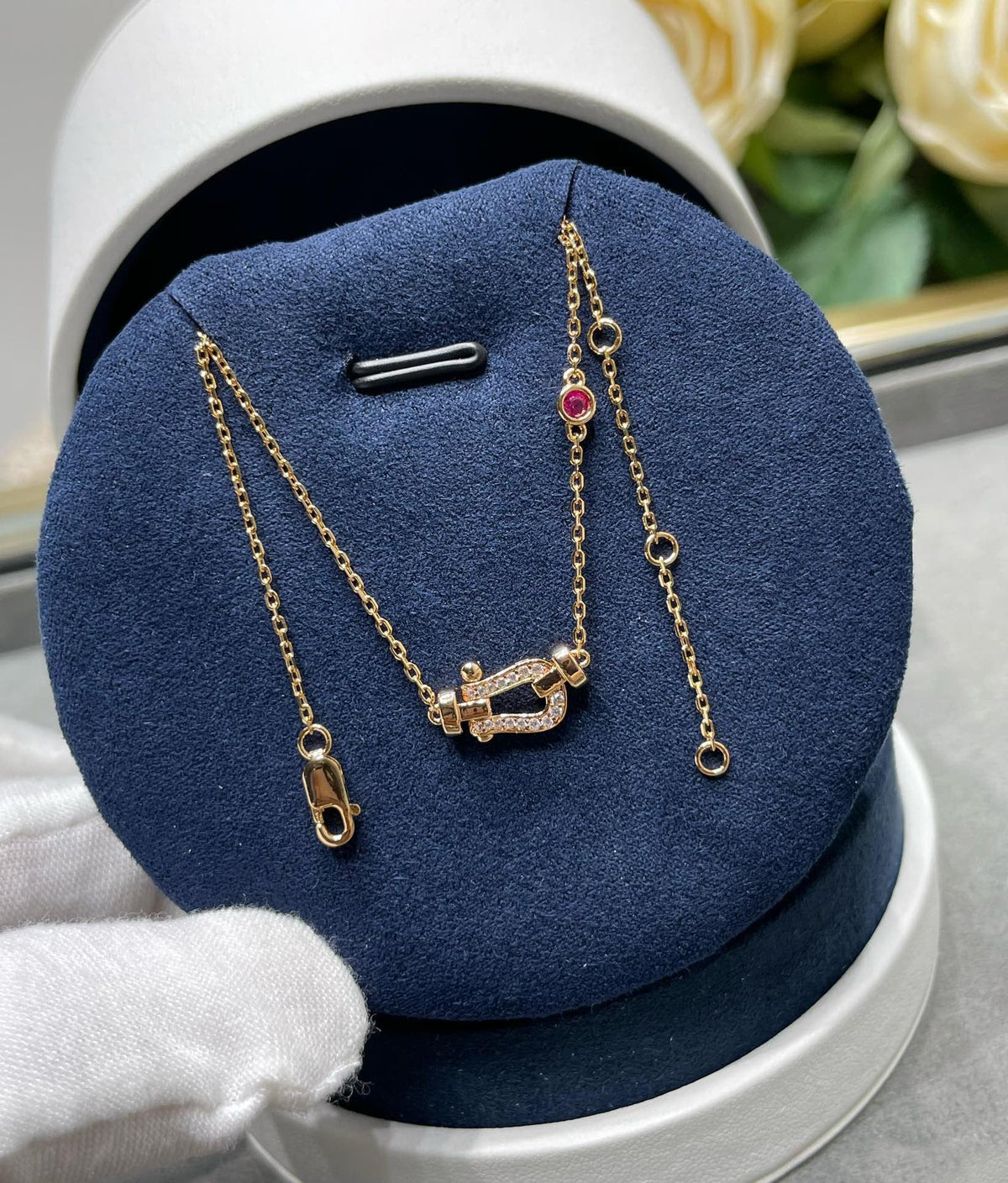 [⭐⭐JeweliWhal]FORCE 10 DIAMOND PINK GOLD NECKLACE