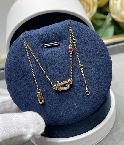 [⭐⭐JeweliWhal]FORCE 10 DIAMOND PINK GOLD NECKLACE