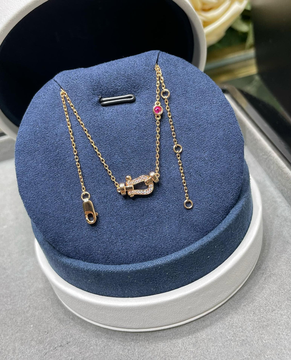 [⭐⭐JeweliWhal]FORCE 10 DIAMOND PINK GOLD NECKLACE