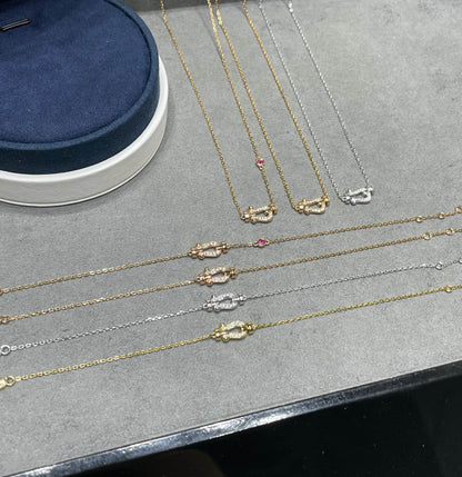 [⭐⭐JeweliWhal]FORCE 10 DIAMOND PINK GOLD NECKLACE