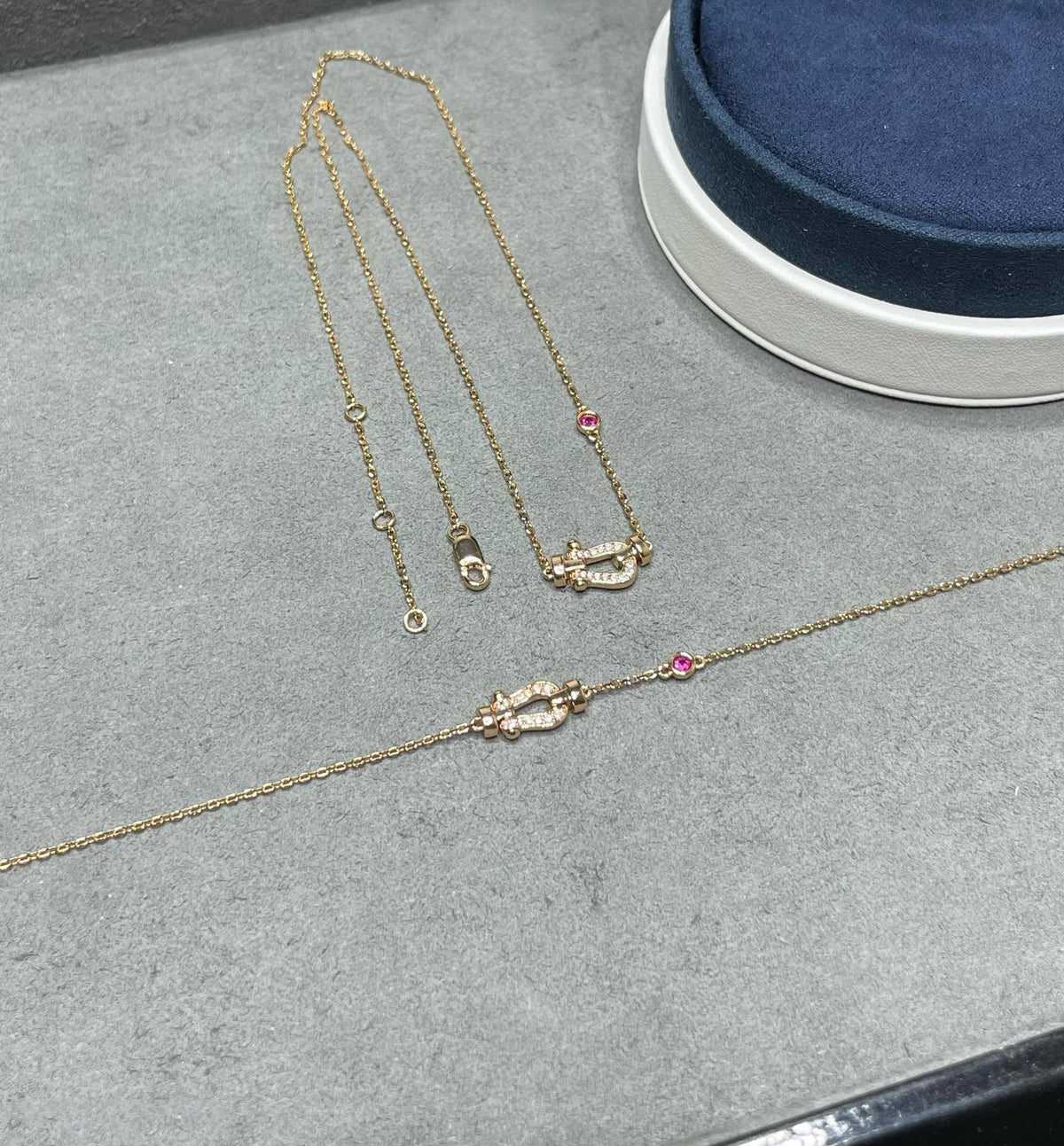 [⭐⭐JeweliWhal]FORCE 10 DIAMOND PINK GOLD NECKLACE