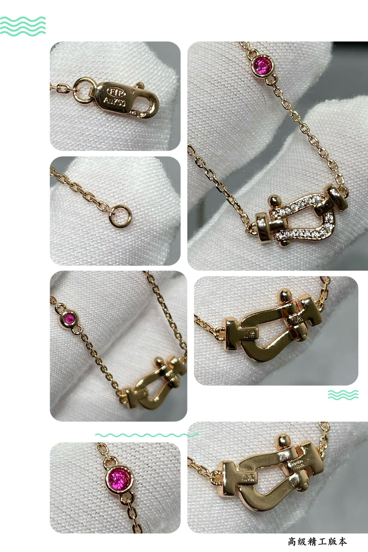 [⭐⭐JeweliWhal]FORCE 10 DIAMOND PINK GOLD NECKLACE